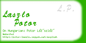 laszlo potor business card